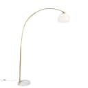 Qazqa Stehlampe Arc Basic LED E27 Messing Modern Stahl Bild 2