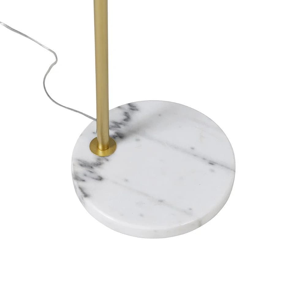 Qazqa Stehlampe Arc Basic LED E27 Messing Modern Stahl - Bild 3