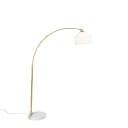 Qazqa Stehlampe Arc Basic LED E27 Messing Modern Stahl Bild 5