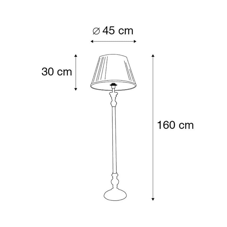 Qazqa Stehlampe Classico LED Creme Retro Holz