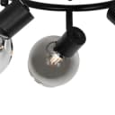 Qazqa LED Aufbaustrahler Vidro, Schwarz, Art Deco, Glas, 3-flammig Bild 1