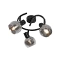 Qazqa LED Aufbaustrahler Vidro, Schwarz, Art Deco, Glas, 3-flammig Bild 2