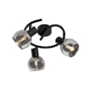 Qazqa LED Aufbaustrahler Vidro, Schwarz, Art Deco, Glas, 3-flammig Bild 5