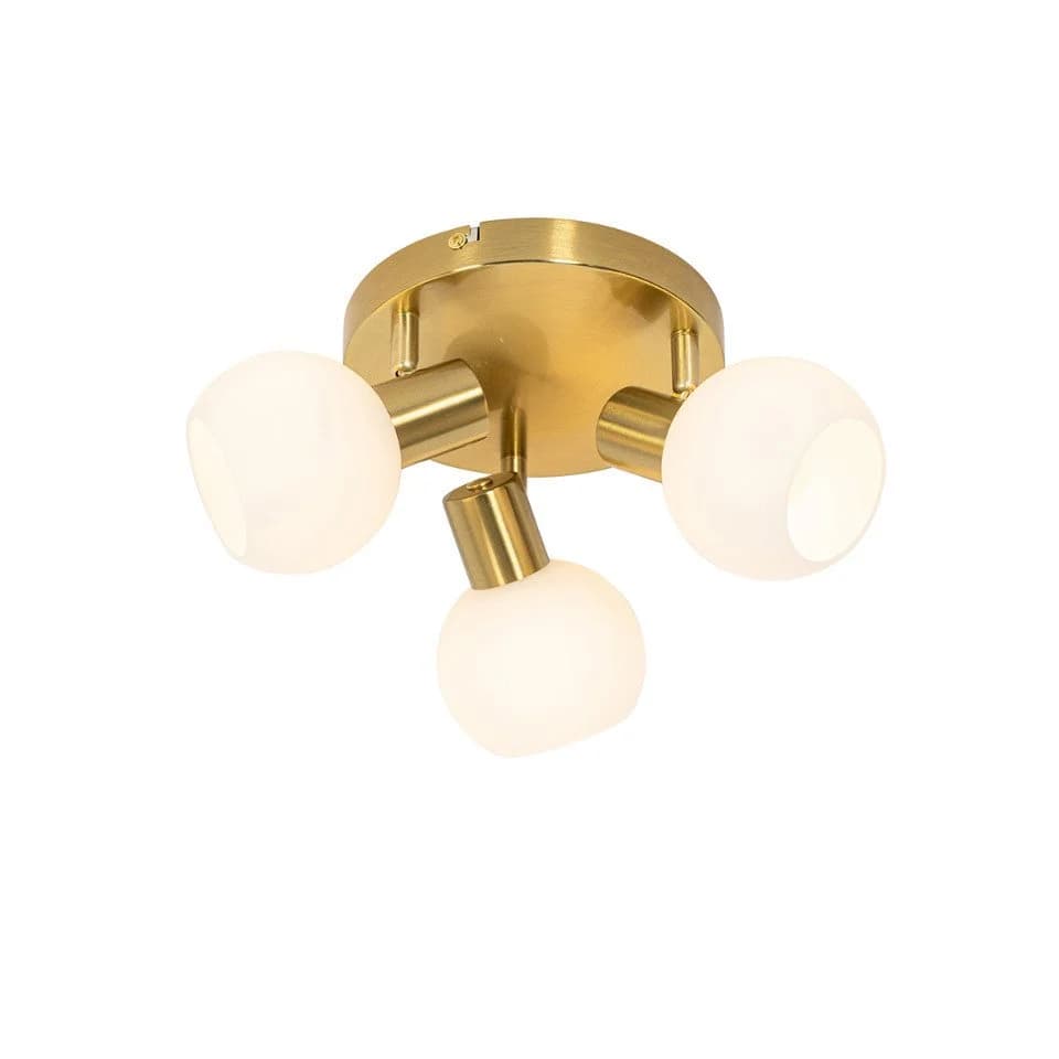Qazqa LED Aufbaustrahler Anouk, Gold, Art-Deco, 3-flammig - Bild 2