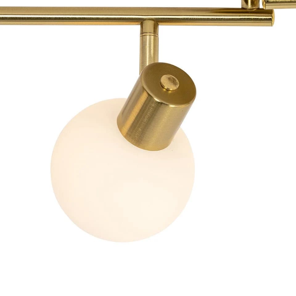 Qazqa LED Aufbaustrahler Anouk, 4-flammig, Gold, Art Deco