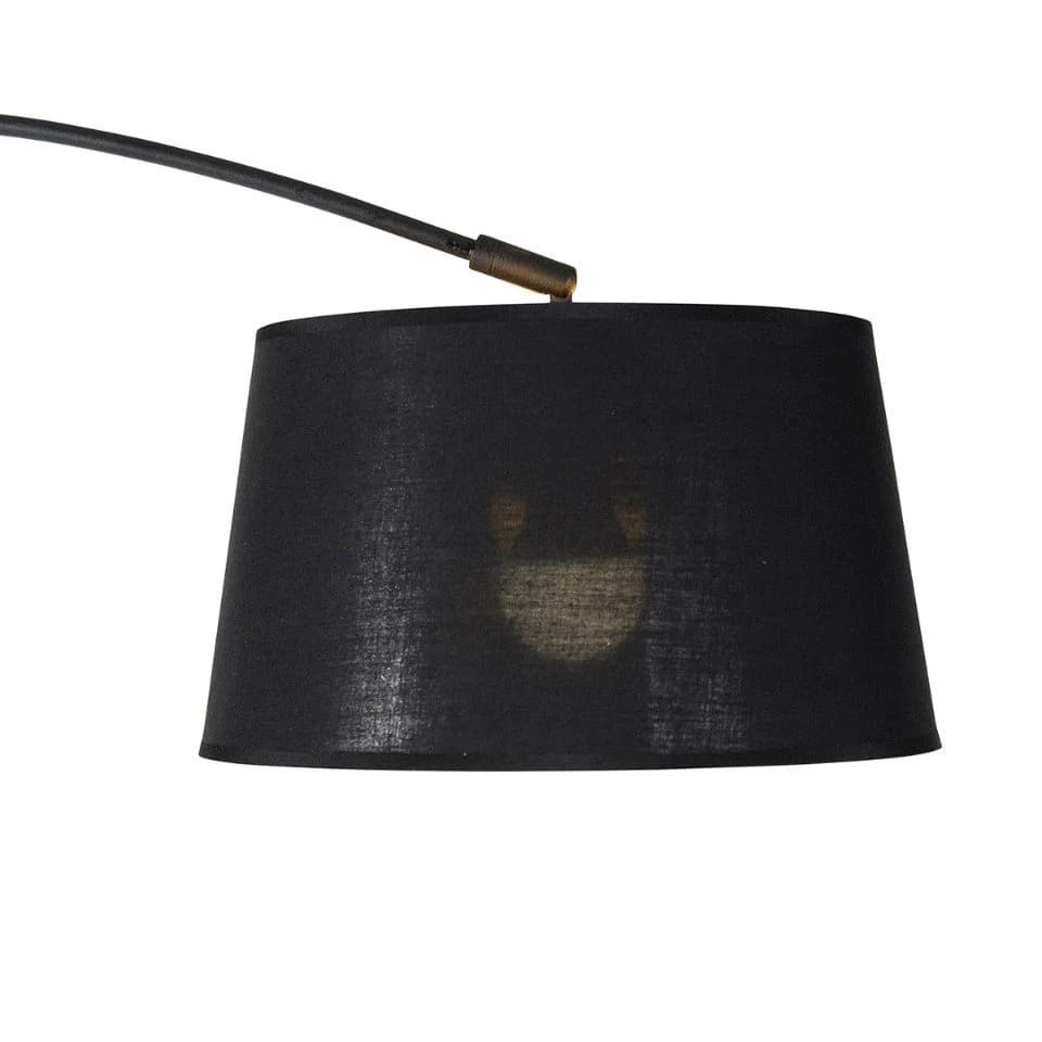 Qazqa Stehlampe Arc LED Schwarz Modern Stahl - Bild 5