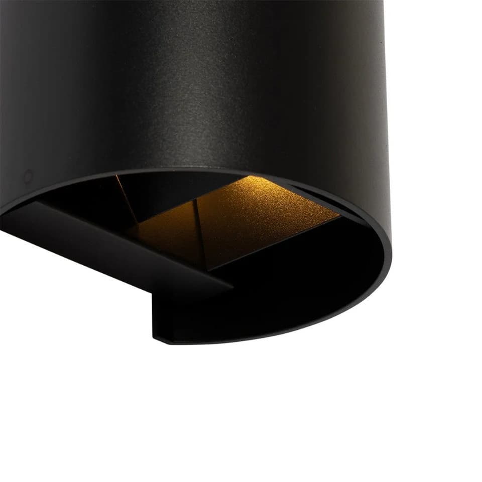 QAZQA Wandleuchte Edwin Schwarz Aluminium Dimmbar G9