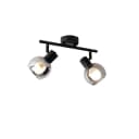 Qazqa LED Aufbaustrahler Vidro Schwarz Art Deco Glas 2-flammig Bild 2