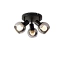 QAZQA LED Aufbaustrahler Vidro Schwarz Glas Art Deco Dimmbar Bild 2