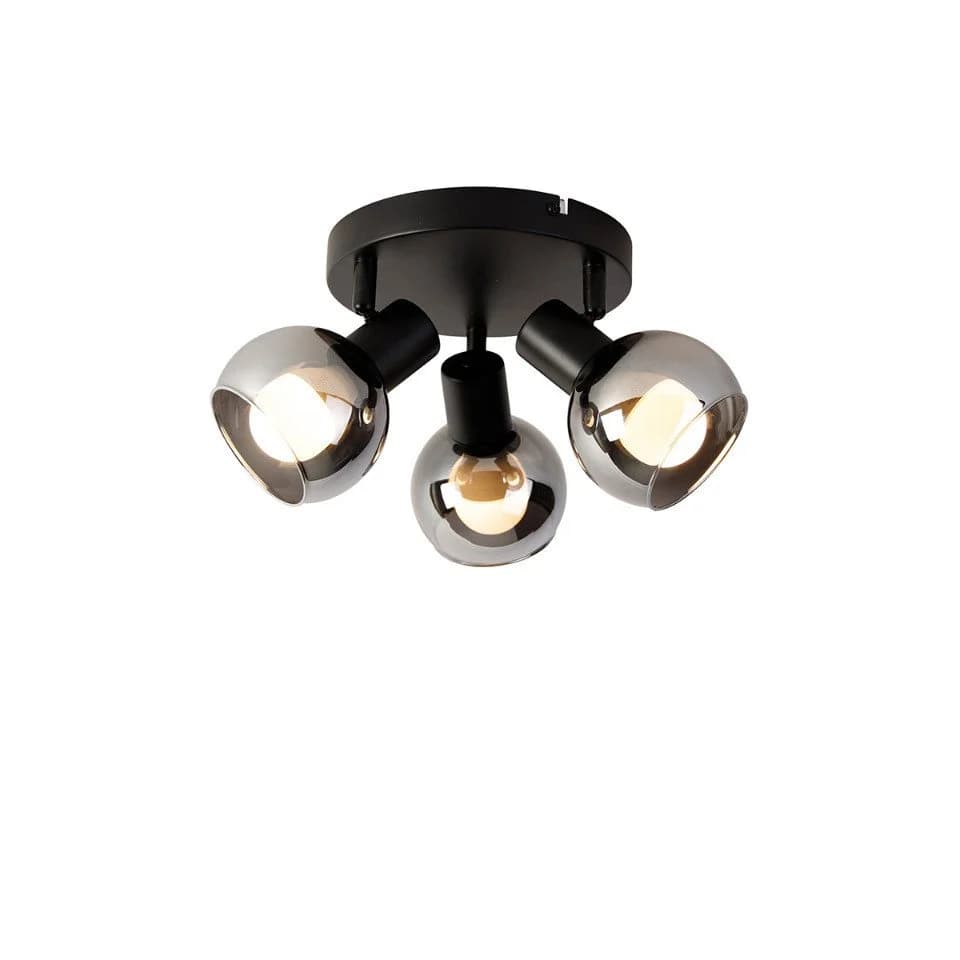 QAZQA LED Aufbaustrahler Vidro Schwarz Glas Art Deco Dimmbar - Bild 2