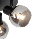 QAZQA LED Aufbaustrahler Vidro Schwarz Glas Art Deco Dimmbar Bild 4