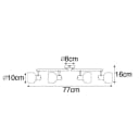 Qazqa LED Aufbaustrahler Vidro Schwarz Dimmbar Art Deco Bild 1