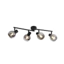 Qazqa LED Aufbaustrahler Vidro Schwarz Dimmbar Art Deco Bild 2