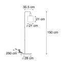 Qazqa Stehlampe Zuzanna LED E27 Grau Design Glas Bild 1