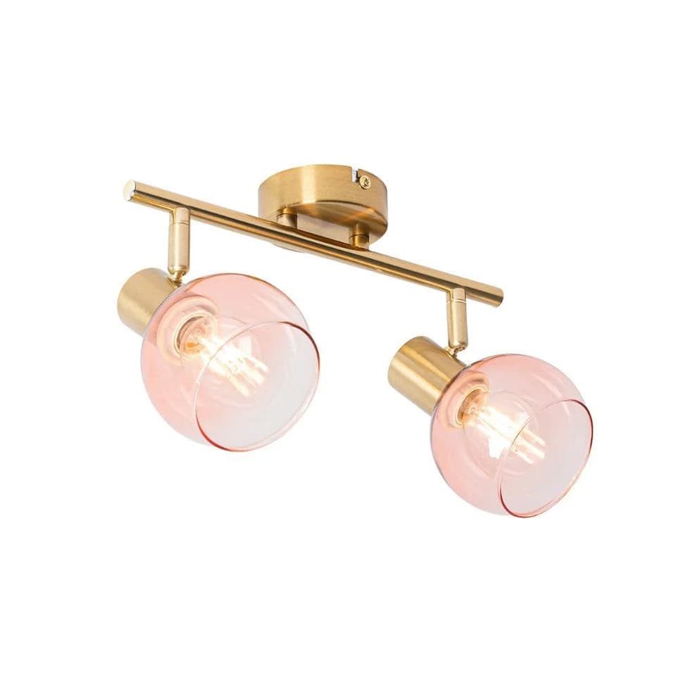 Qazqa LED Aufbaustrahler Vidro Rosa Dimmbar Art Deco - Bild 4