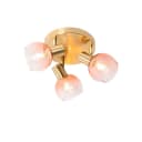 QAZQA LED Aufbaustrahler Vidro Dimmbar Rosa Stahl Art Deco Bild 2