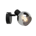 Qazqa LED Aufbaustrahler Vidro Schwarz Glas Dimmbar Art Deco Bild 3