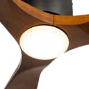 Qazqa Deckenventilator Jerri LED Braun Stahl Modern Bild 1
