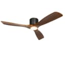 Qazqa Deckenventilator Jerri LED Braun Stahl Modern Bild 2