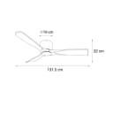 Qazqa Deckenventilator Jerri mit integrierter LED und Dimmer Bild 3