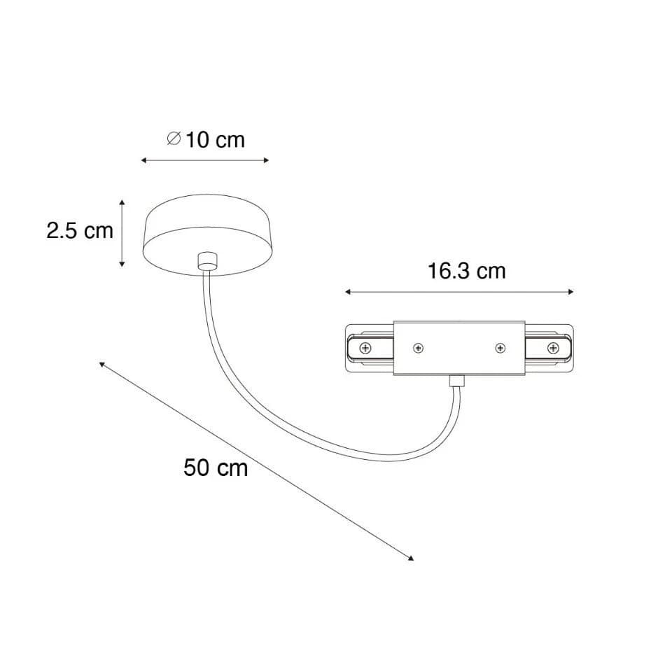 Qazqa Stromschienensystem Iconic 50 cm Weiß - Bild 3
