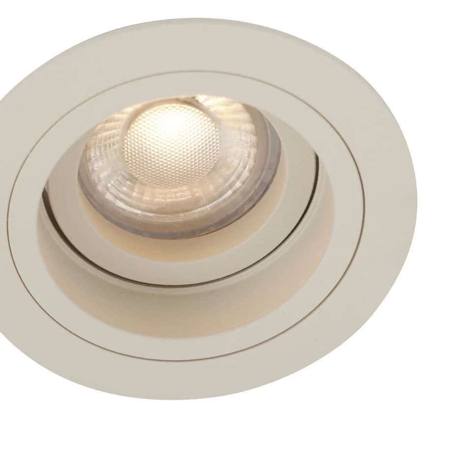 Qazqa LED Einbaustrahler Chuck Beige Aluminium GU10 Modern