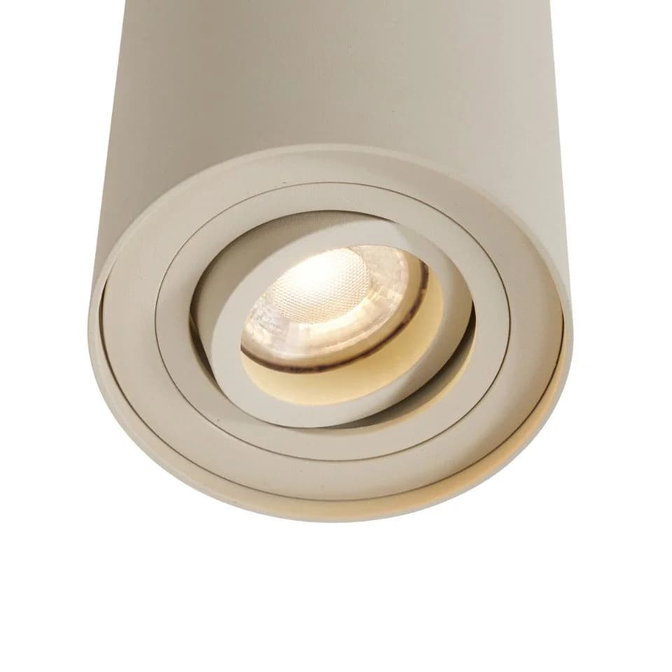 Qazqa LED Aufbaustrahler Rondoo Beige Modern Aluminium 1-flammig