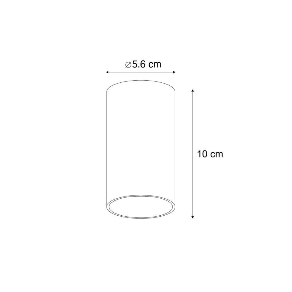 Qazqa LED Aufbaustrahler Tuba Beige Modern Aluminium 1-flammig
