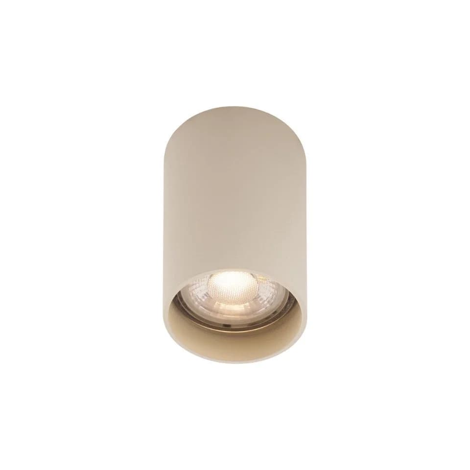 Qazqa LED Aufbaustrahler Tuba Beige Modern Aluminium 1-flammig - Bild 2