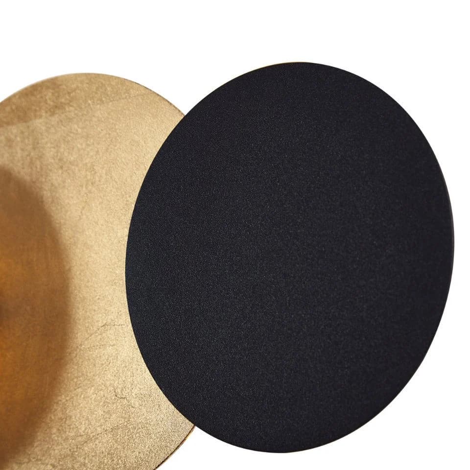 Qazqa Wandleuchte Sunrise Schwarz Gold LED Dimmbar Modern