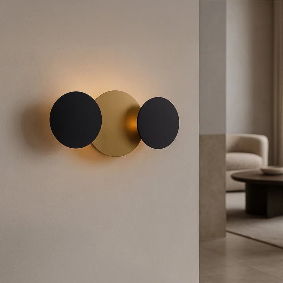 Qazqa Wandleuchte Sunrise Schwarz Gold LED Dimmbar Modern - Bild 2