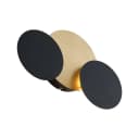 Qazqa Wandleuchte Sunrise Schwarz Gold LED Dimmbar Modern Bild 5