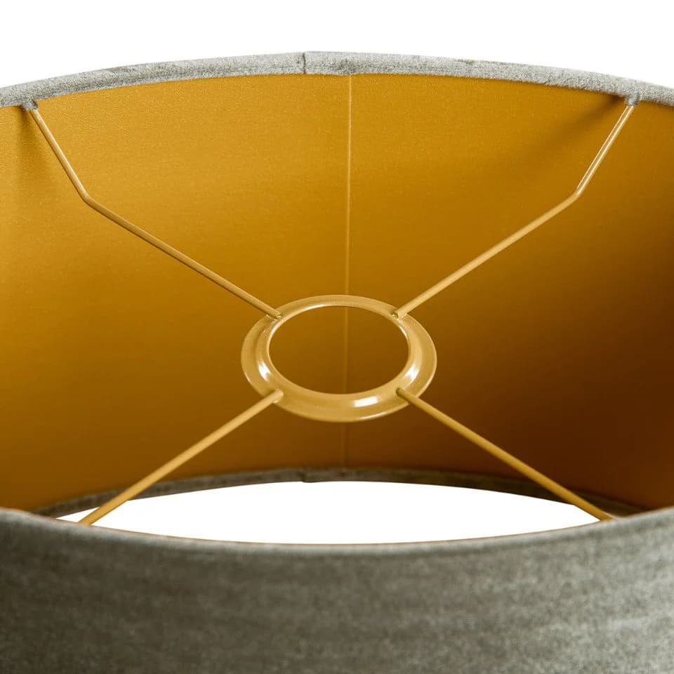 Qazqa Lampenschirm Cilinder Velours Grün Gold