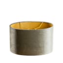 Qazqa Lampenschirm Cilinder Velours Grün Gold Bild 5