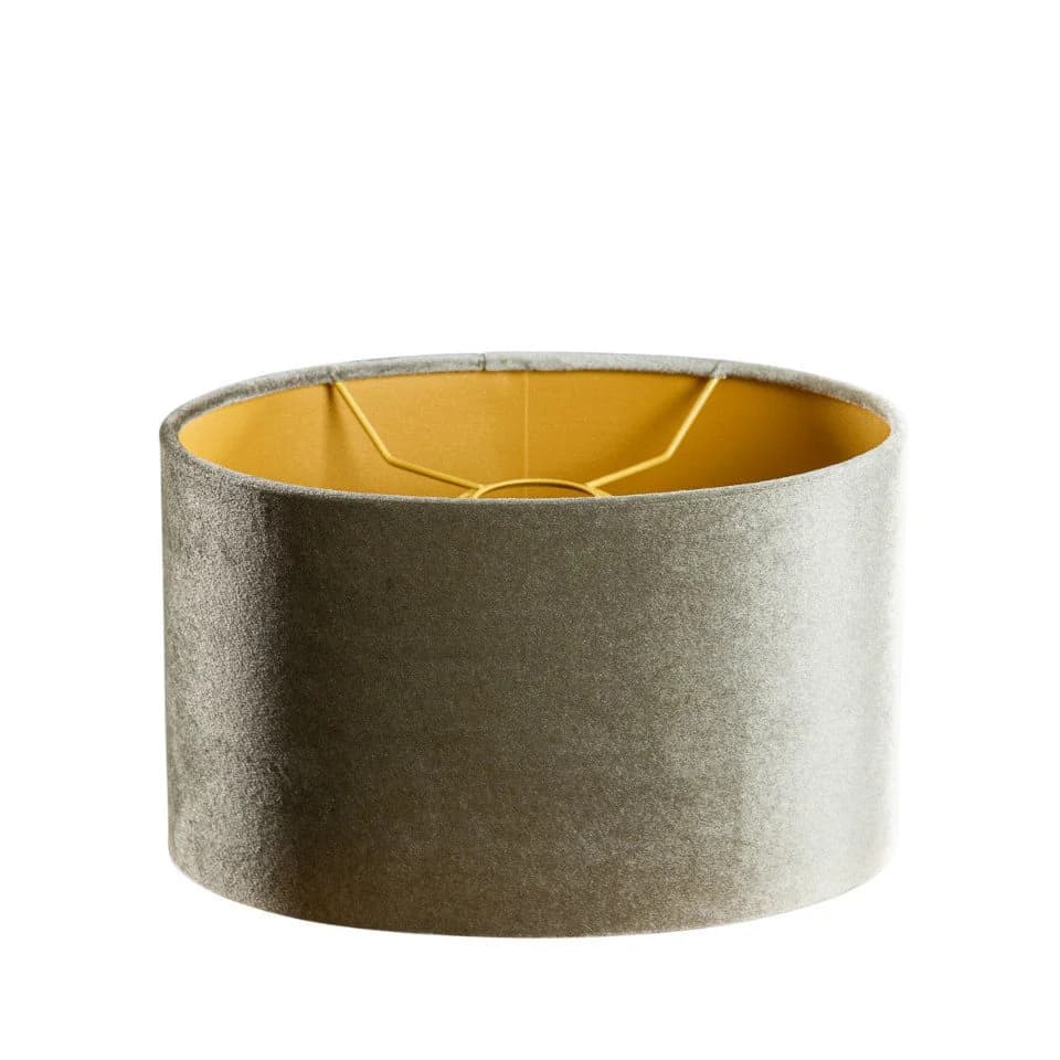Qazqa Lampenschirm Cilinder Velours Grün Gold - Bild 5