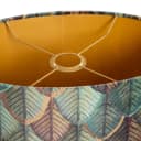 Qazqa Lampenschirm Cilinder Velours Blattdesign Gold Bild 1