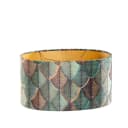 Qazqa Lampenschirm Cilinder Velours Blattdesign Gold Bild 5