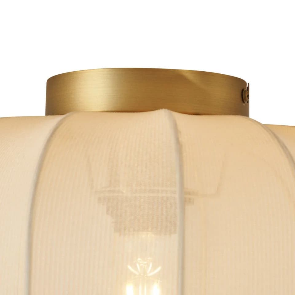 Qazqa Deckenleuchte Pluni Beige Japandi Textil - Bild 3