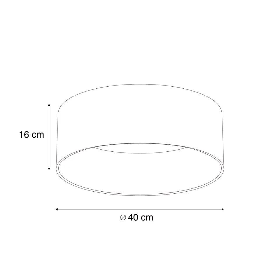 Qazqa Deckenleuchte Sue Schwarz Transparent LED Dimmbar
