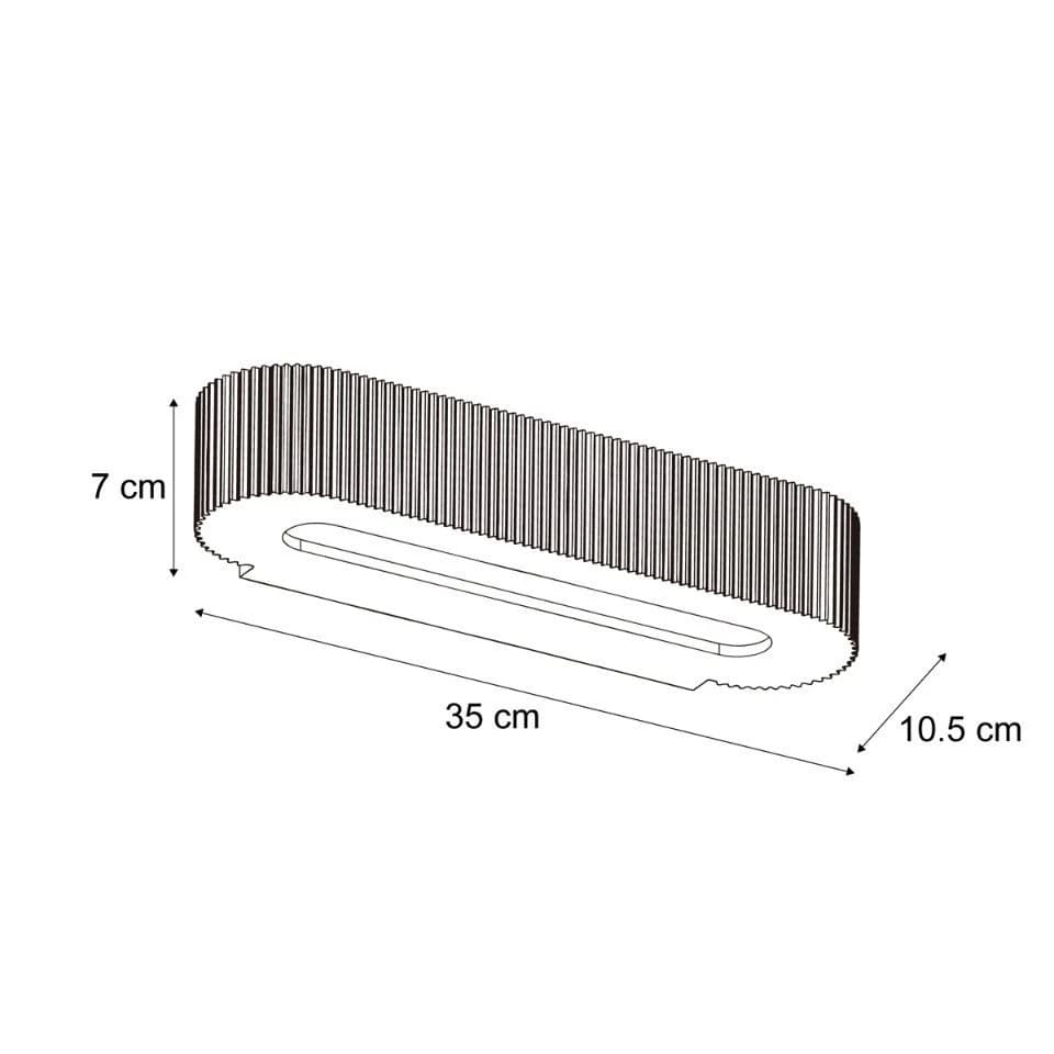 Qazqa Wandleuchte Plaster Beige Skandinavisch Gips 2-flammig