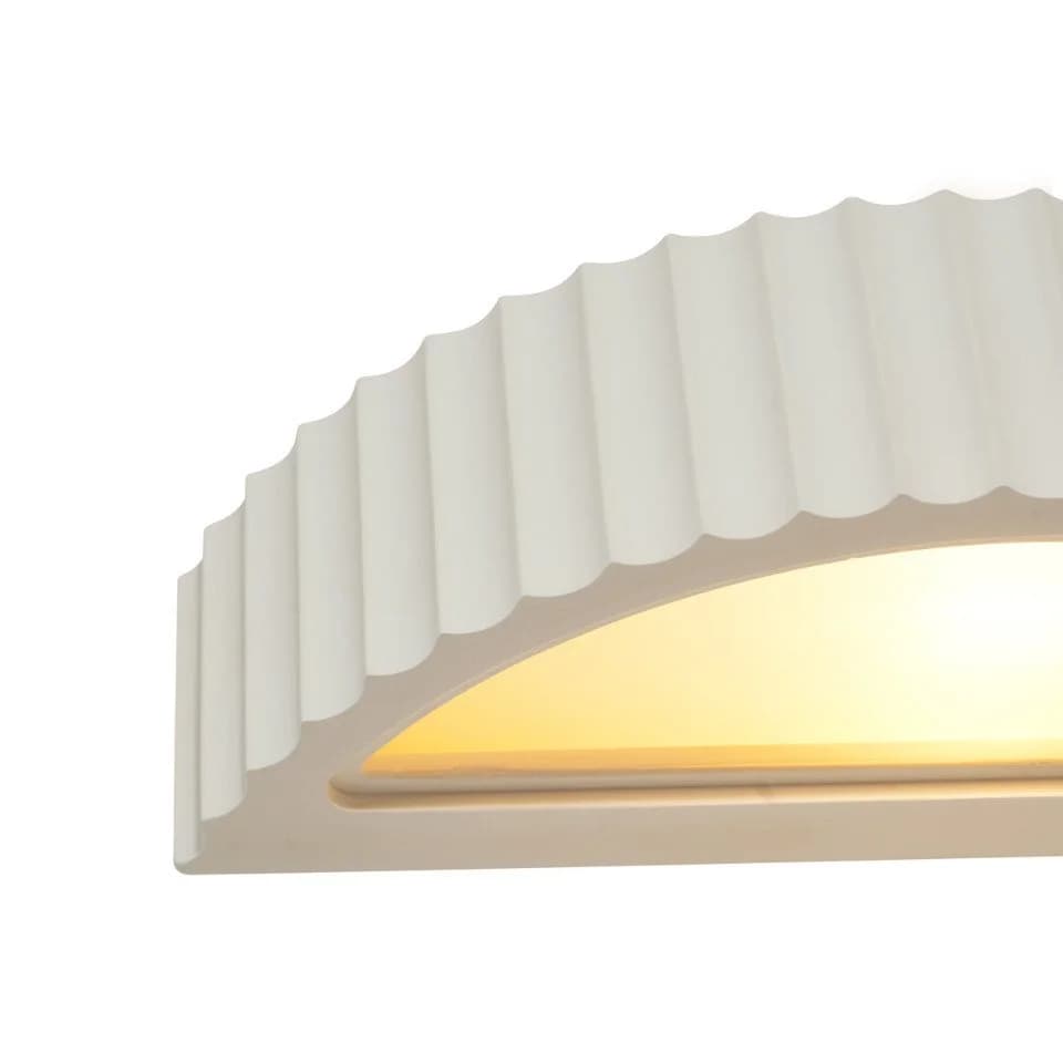Qazqa Wandleuchte Plaster Weiß Gips Skandinavisch E14 - Bild 3