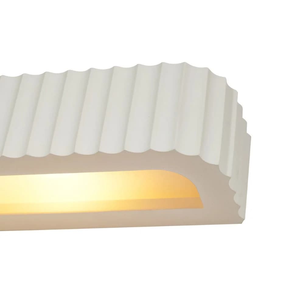 Qazqa Wandleuchte Plaster, Beige, Skandinavisch, Gips, 2-flammig - Bild 3