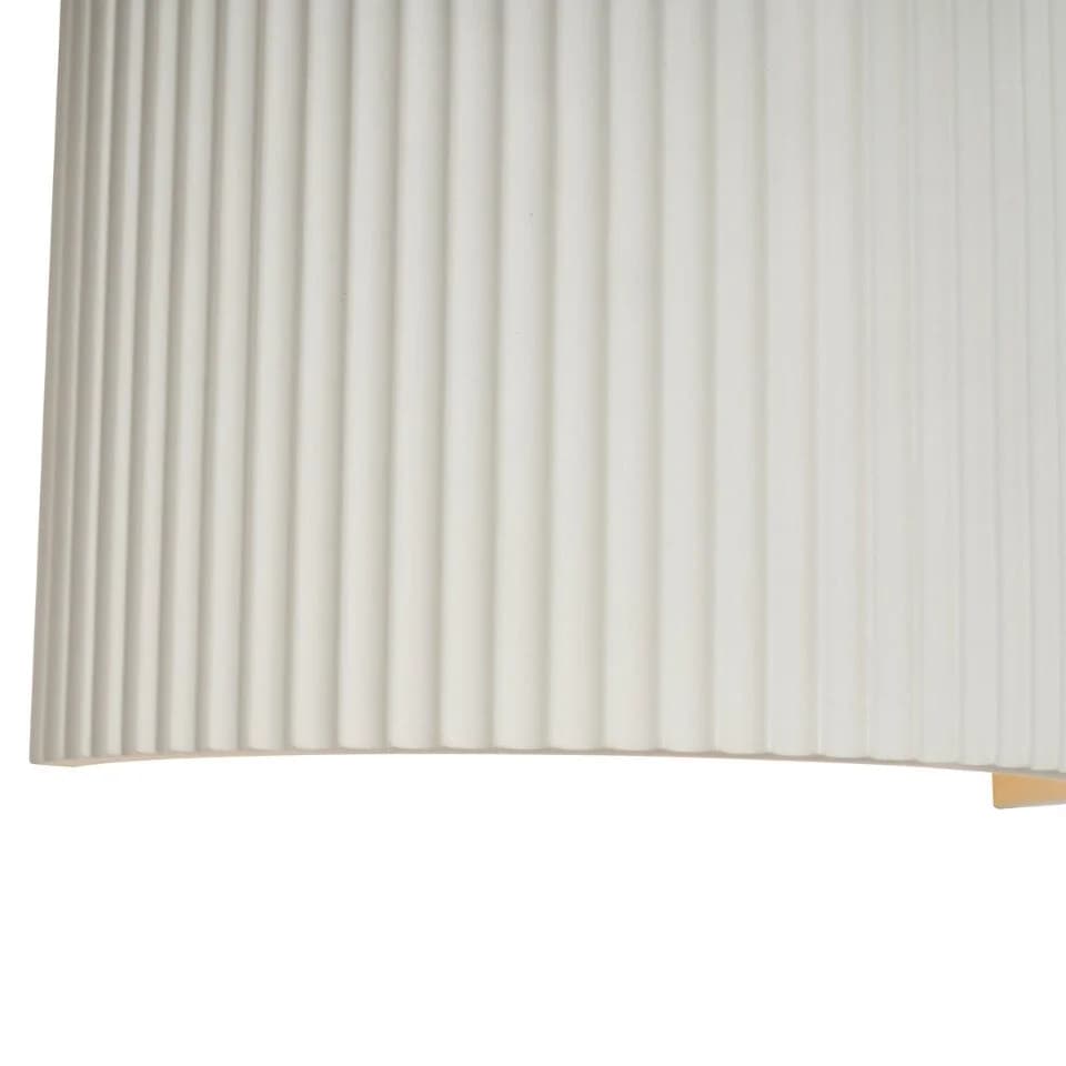 Qazqa Wandleuchte Plaster Oval Weiß Skandinavisch Gips