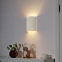 Qazqa Wandleuchte Plaster Oval Weiß Skandinavisch Gips Bild 2