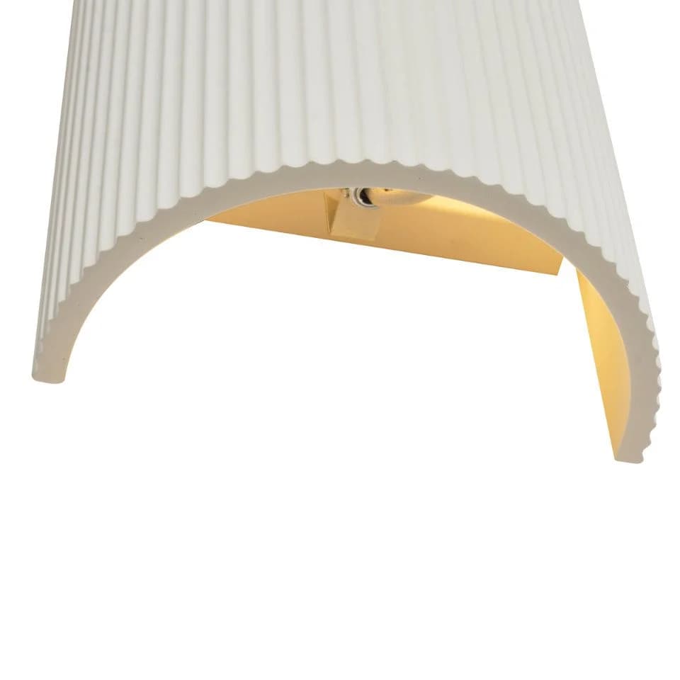 Qazqa Wandleuchte Plaster Oval Weiß Skandinavisch Gips - Bild 4