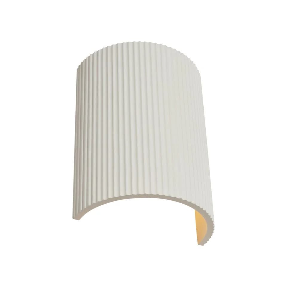 Qazqa Wandleuchte Plaster Oval Weiß Skandinavisch Gips - Bild 5