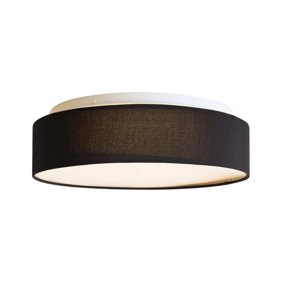 QAZQA Deckenleuchte Flat Drum Schwarz Dimmbar LED - Bild 4