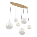 Qazqa Pendelleuchte Misty, 6-flammig, Gold/Messing, Stahl Bild 4
