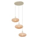Qazqa Pendelleuchte Bida Beige Japandi Textil 3-flammig Bild 2