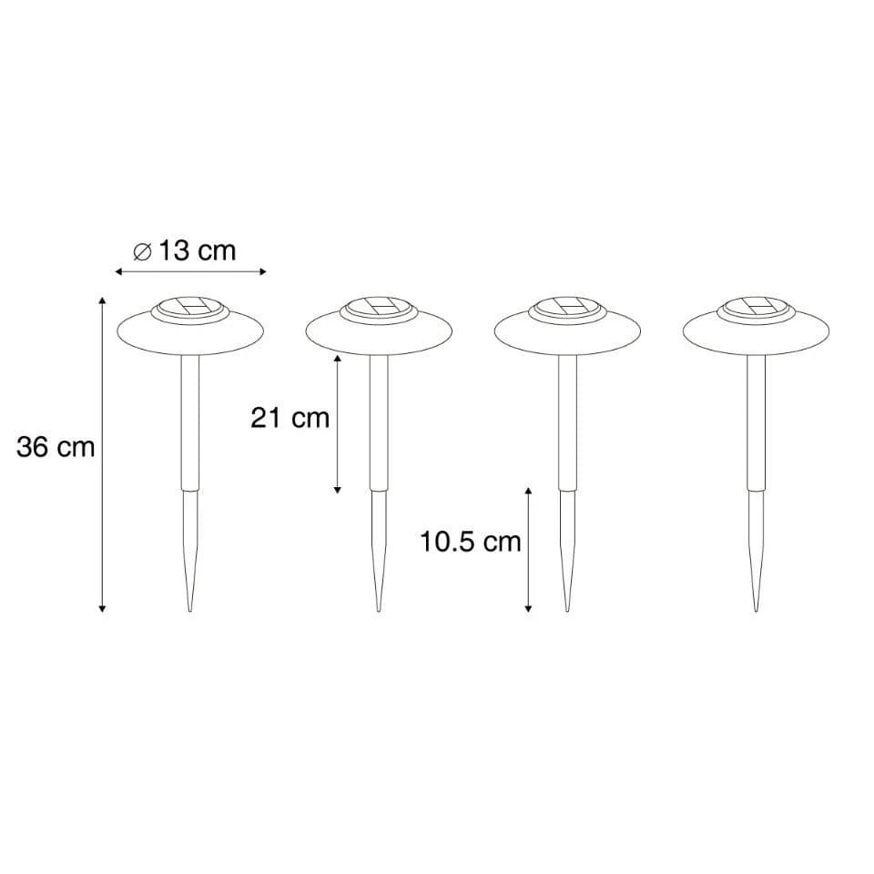 Qazqa LED Solarleuchte Mushroom Grün Kunststoff Modern